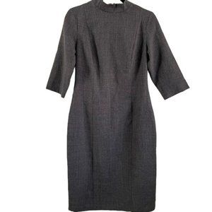 Rebecca Tatti Linen Blend Gray Women’s Mid-length Dress, Sz Large